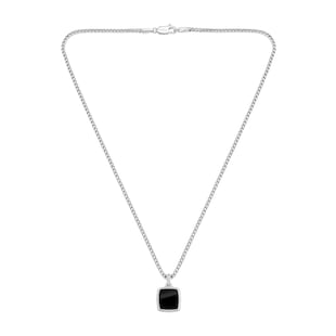 Boss Gents BOSS Stainless Steel Necklace With a Black Onyx Pendant