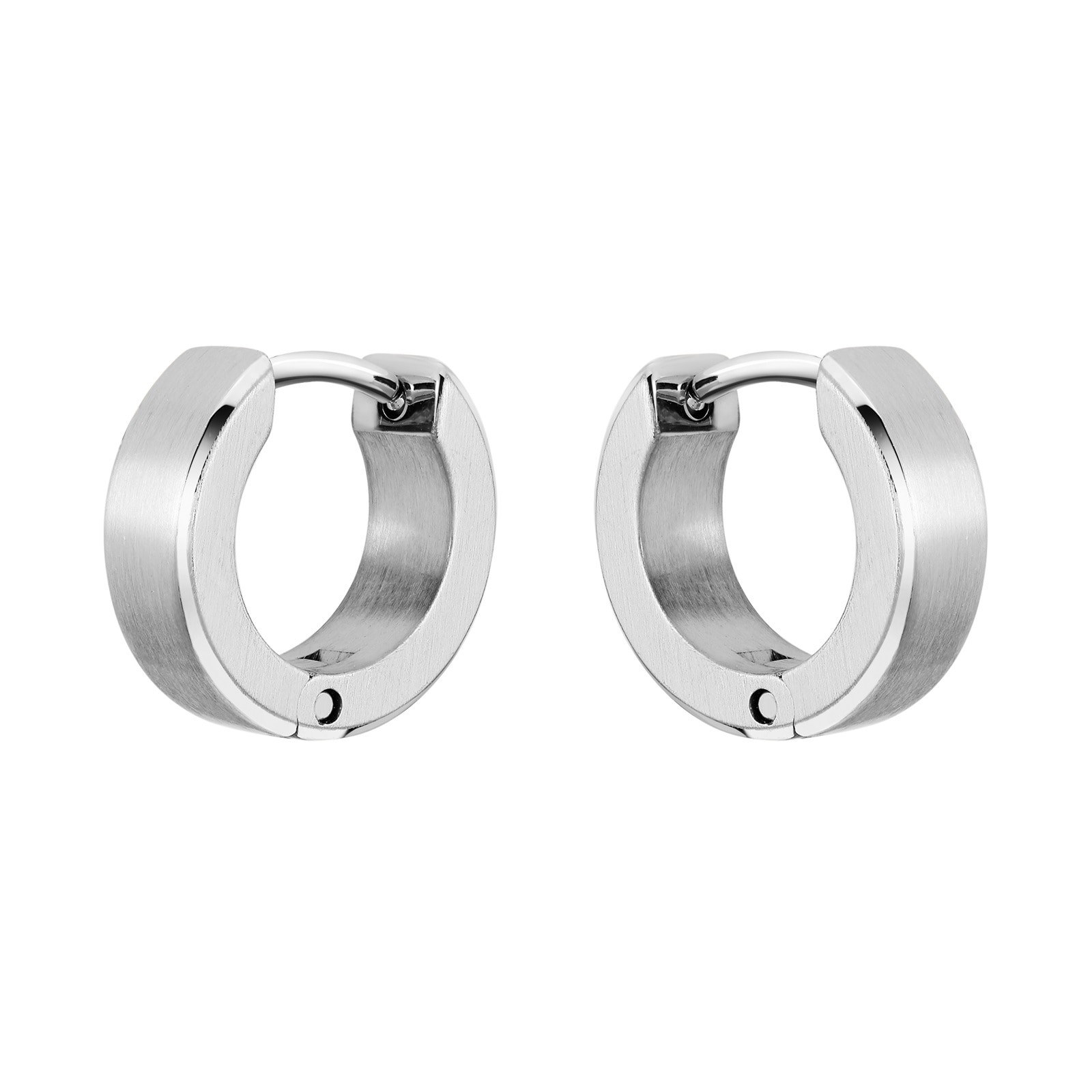 BOSS Gents BOSS Odell Silver Tone Huggie Hoop Earrings