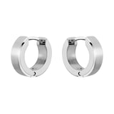 Hugo Boss Ladies BOSS Silver Tone Huggie Hoop Earrings