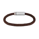 Boss Gents BOSS Brown Braided Leather Bracelet