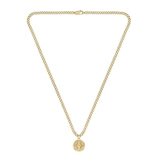 Boss Gents BOSS Yellow Gold Coloured North Star Compass Necklace