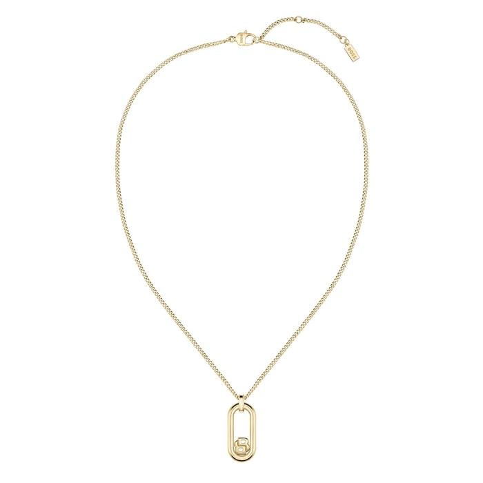 Hugo Boss Ladies BOSS Double B Yellow Gold Coloured Necklace