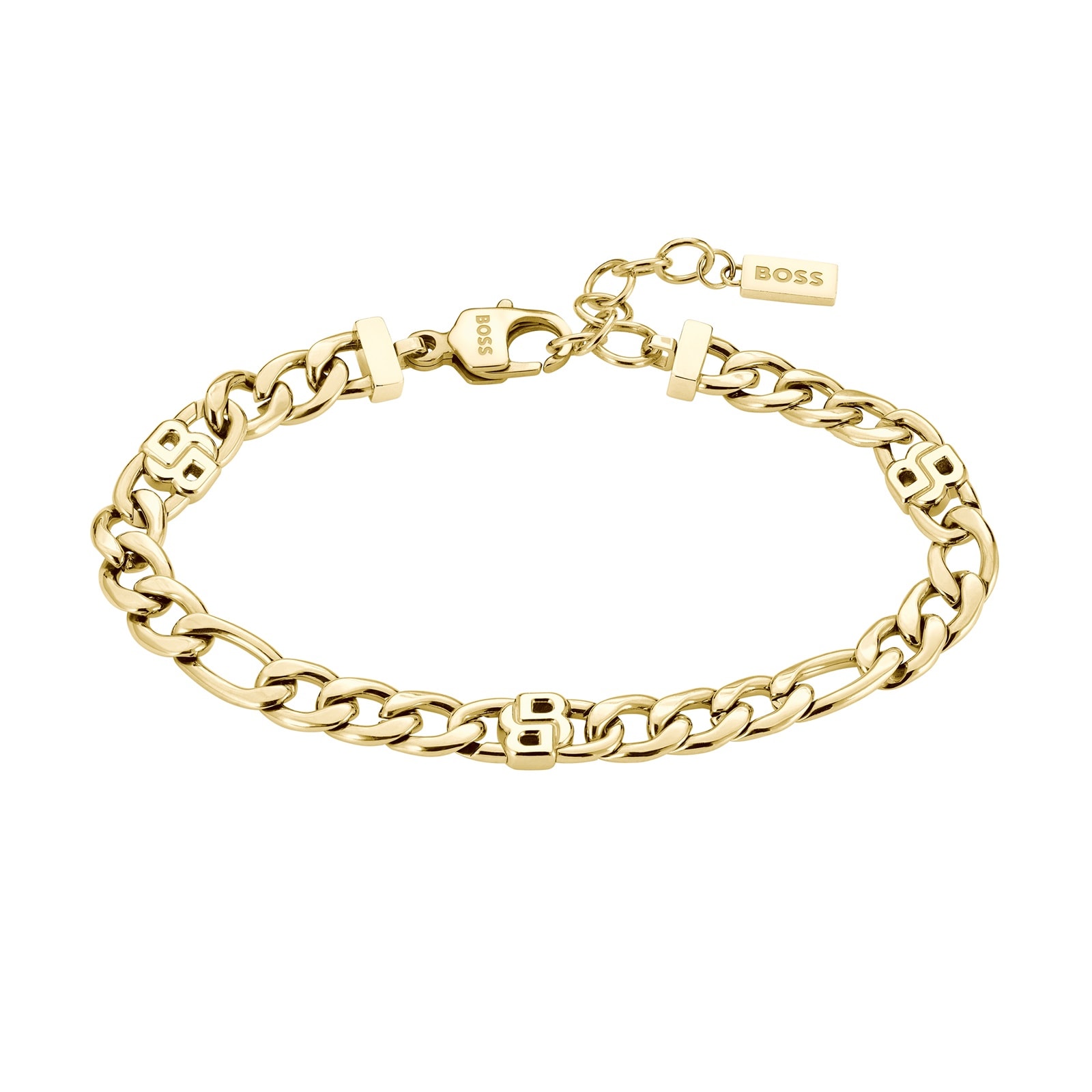 BOSS Ladies BOSS Double B Yellow Gold Coloured Bracelet