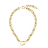 Hugo Boss Ladies BOSS Honey Love Yellow Gold Coloured Heart Charm Necklace