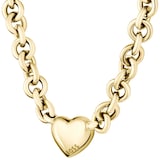 Hugo Boss Ladies BOSS Honey Love Yellow Gold Coloured Heart Charm Necklace