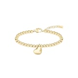 Hugo Boss Ladies BOSS Honey Love Yellow Gold Coloured Heart Charm Beaded Bracelet