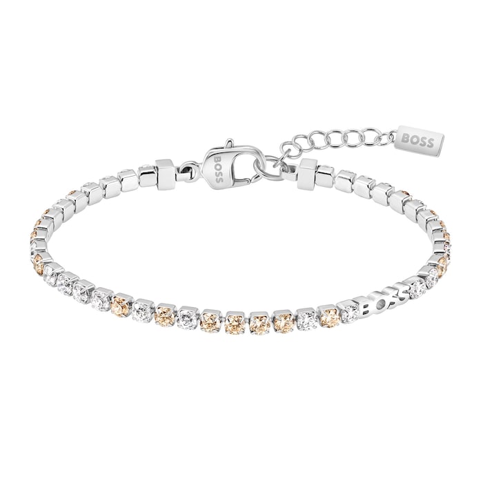 Hugo Boss Ladies BOSS Kassy Multi Coloured Crystal Tennis Bracelet