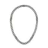 Boss Gents BOSS Double B Black Stainless Steel Link Necklace