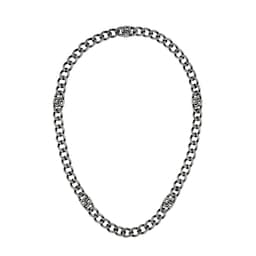 37990554 - Gents BOSS Double B Black Stainless Steel Link Necklace