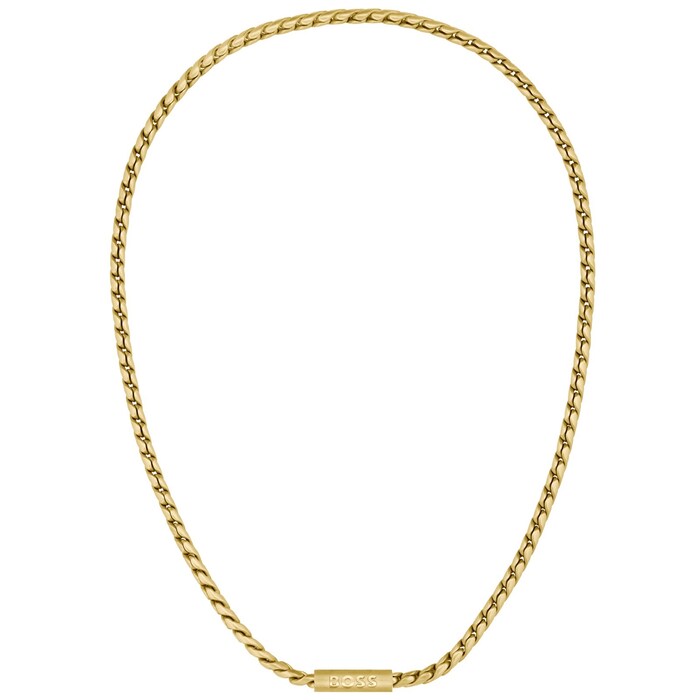 Boss Gents BOSS Doran Yellow Gold Coloured Chain Link Necklace