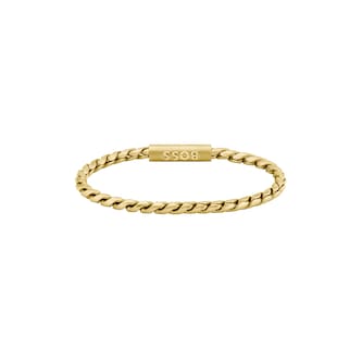 BOSS Gents BOSS Doran Yellow Gold Coloured Chain Link Bracelet