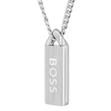 Boss Gents BOSS Kassy Stainless Steel & Black Enamel Pendant