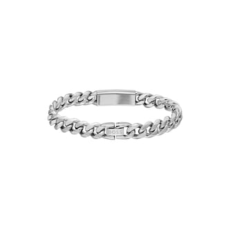 BOSS Gents BOSS Kassy Stainless Steel & Black Enamel Bracelet
