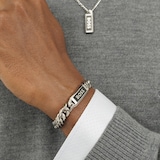 Boss Gents BOSS Kassy Stainless Steel & Black Enamel Bracelet