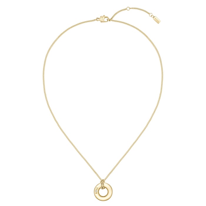 Boss Ladies BOSS Live Yellow Gold Coloured Circle Pendant