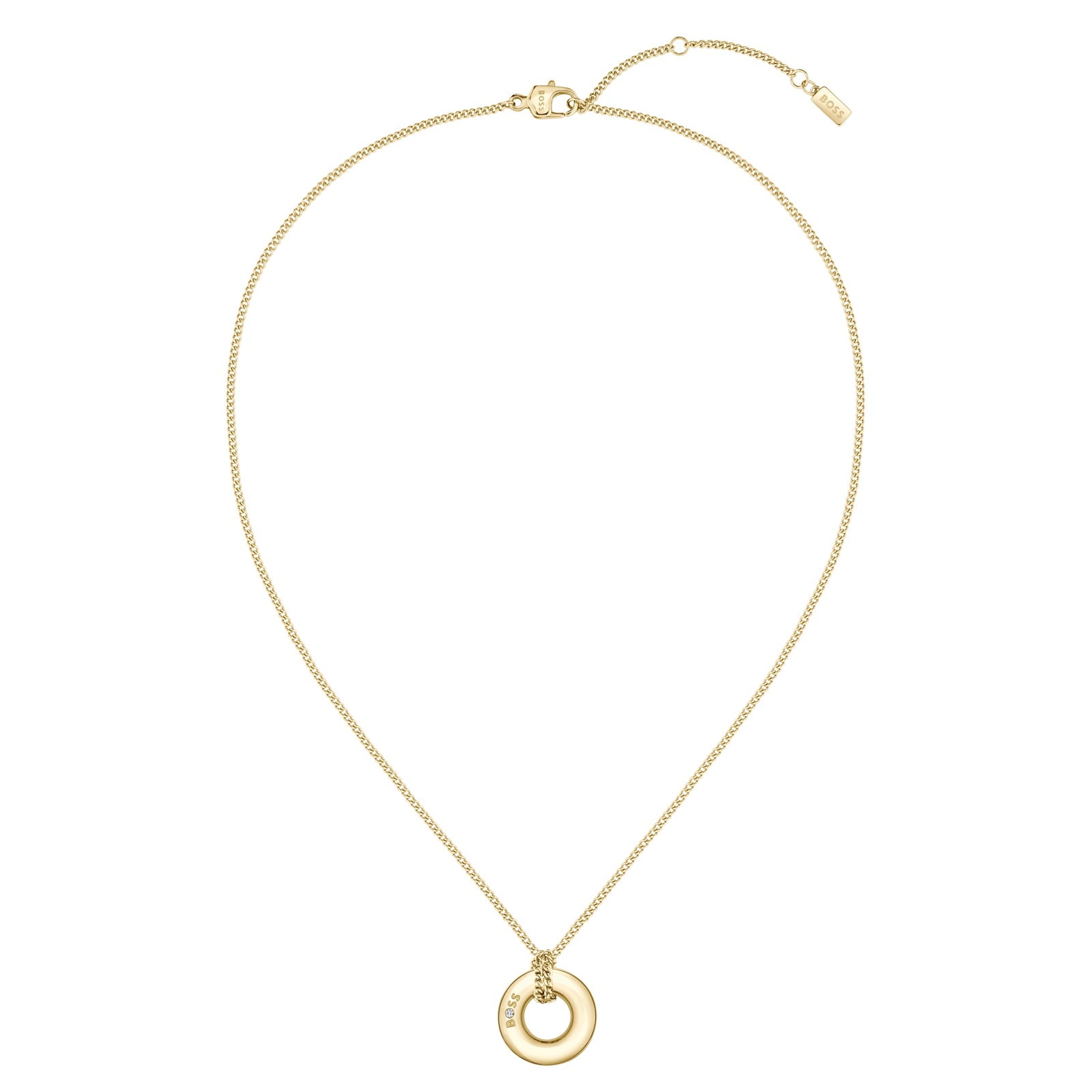 BOSS Ladies BOSS Live Yellow Gold Coloured Circle Pendant