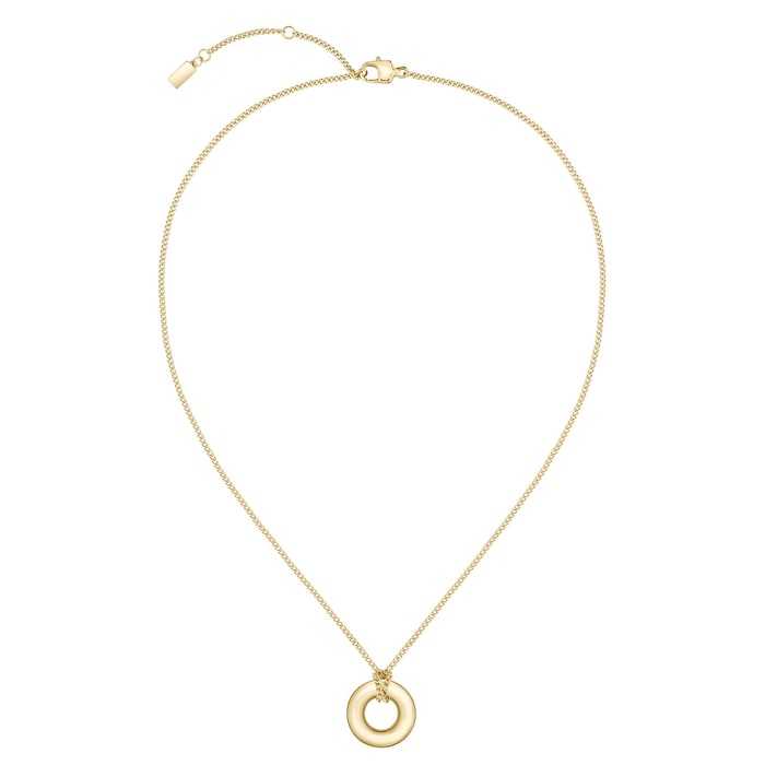 Boss Ladies BOSS Live Yellow Gold Coloured Circle Pendant