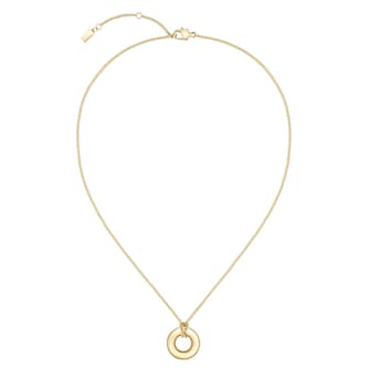 BOSS Ladies BOSS Live Yellow Gold Coloured Circle Pendant