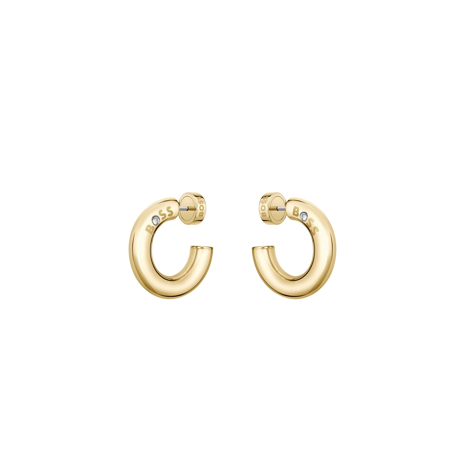 BOSS Ladies BOSS Live Yellow Gold Coloured Hoop Earrings