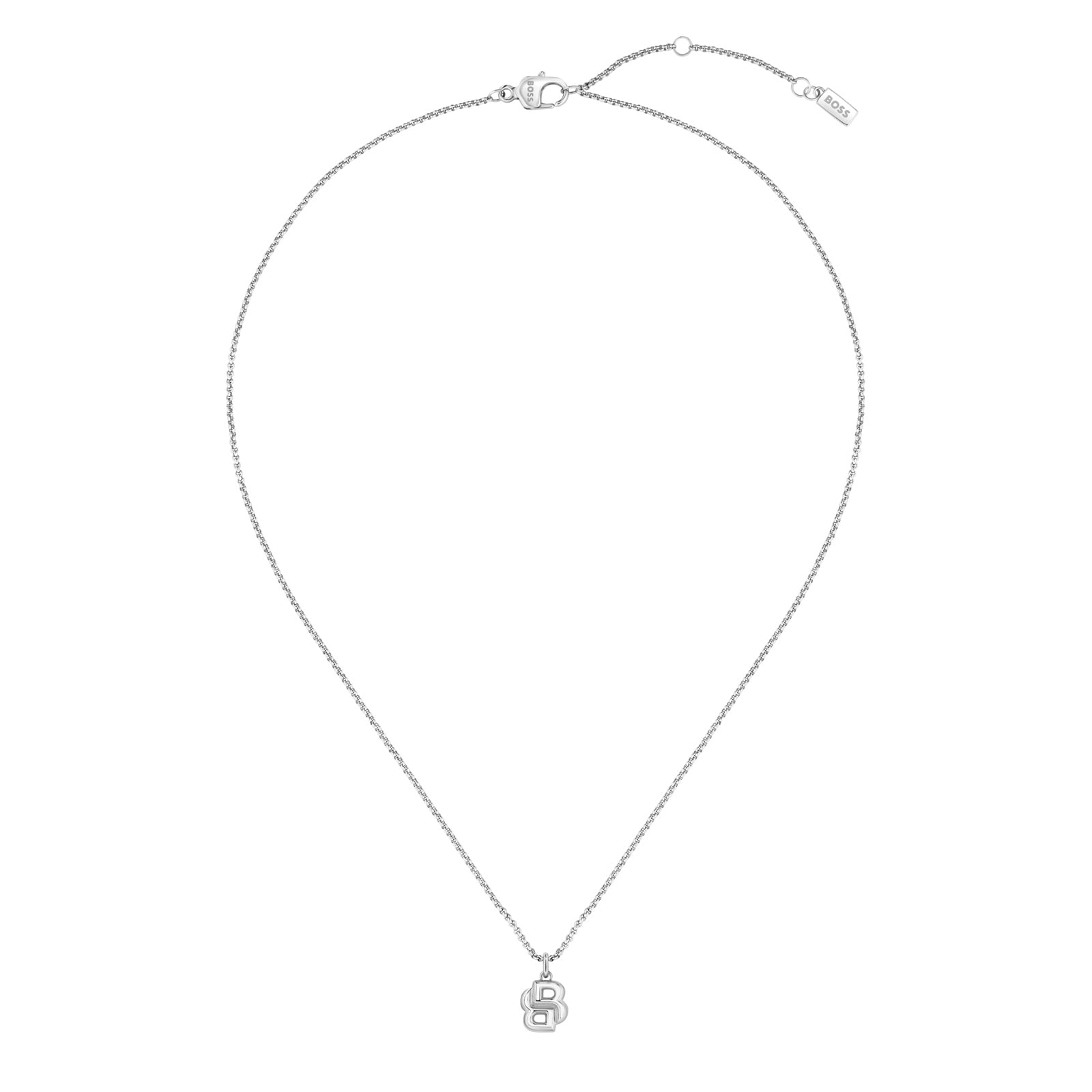 BOSS Ladies BOSS Double B Stainless Steel Logo Pendant