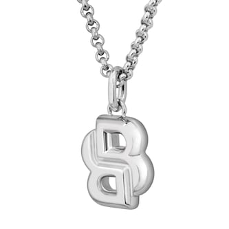 BOSS Ladies BOSS Double B Stainless Steel Logo Pendant