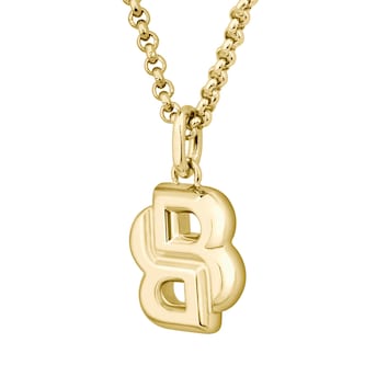 BOSS Ladies BOSS Double B Yellow Gold Coloured Pendant