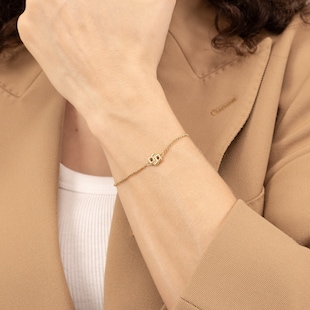 BOSS Ladies BOSS Double B Yellow Gold Coloured Bracelet