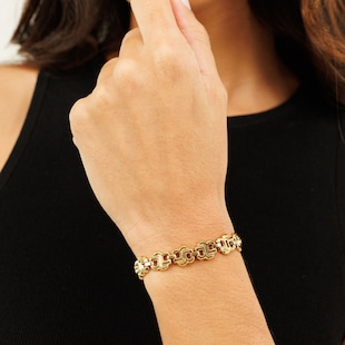 BOSS Ladies BOSS Double B Yellow Gold Coloured Bracelet