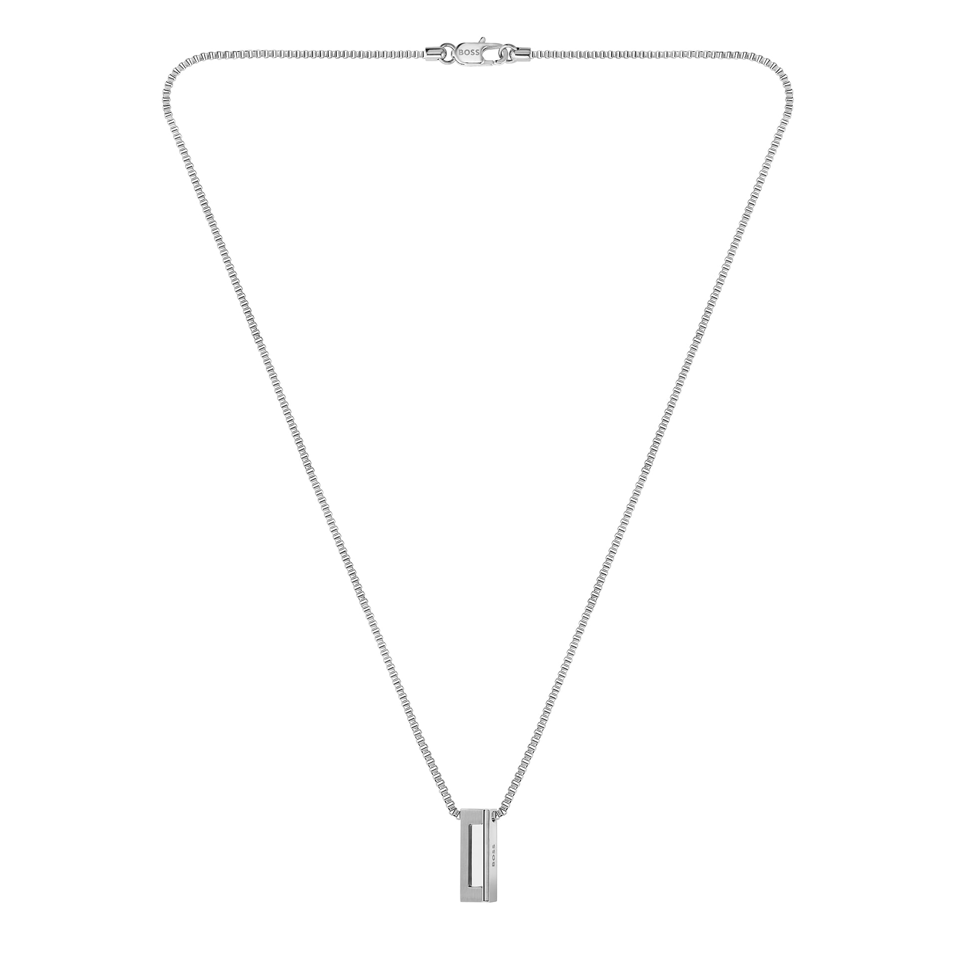 Boss Gents BOSS Candor Stainless Steel Bar Pendant Necklace Boss Gents BOSS Candor Stainless Steel Bar Pendant Necklace