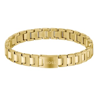 Boss Gents BOSS Candor Yellow Gold Coloured Bracelet Boss Gents BOSS Candor Yellow Gold Coloured Bracelet