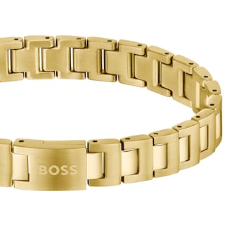 Boss Gents BOSS Candor Yellow Gold Coloured Bracelet Boss Gents BOSS Candor Yellow Gold Coloured Bracelet