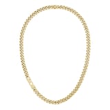 Boss Gents BOSS Kassy Yellow Gold Coloured Logo Chain Necklace