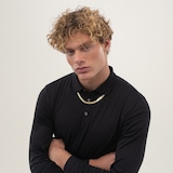 Boss Gents BOSS Kassy Yellow Gold Coloured Logo Chain Necklace