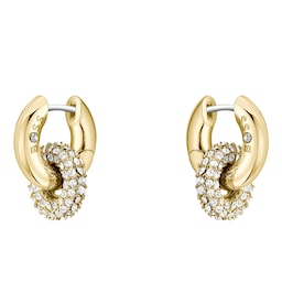37990589 - Ladies BOSS Live Precious Yellow Gold Coloured Cubic Zirconia Hoop Earrings