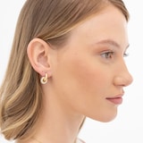 Boss Ladies BOSS Live Precious Yellow Gold Coloured Cubic Zirconia Hoop Earrings