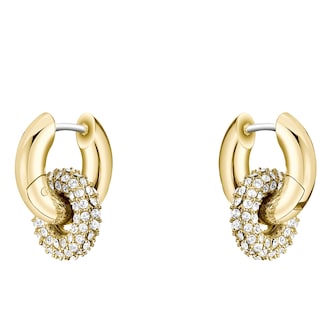 Boss Ladies BOSS Live Precious Yellow Gold Coloured Cubic Zirconia Hoop Earrings