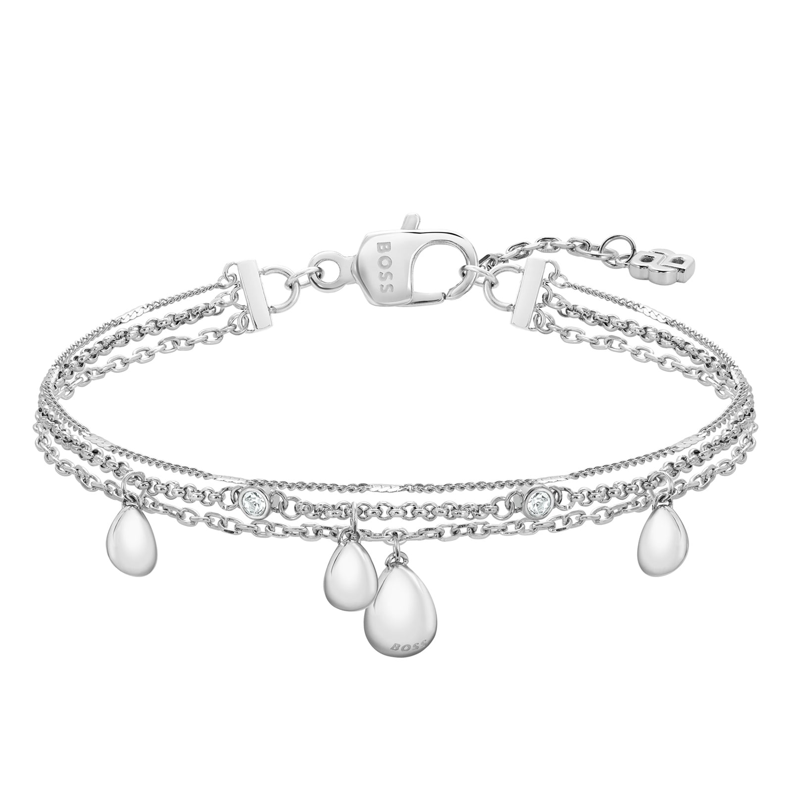 Boss Ladies BOSS Selena Stainless Steel Droplet Charm Bracelet