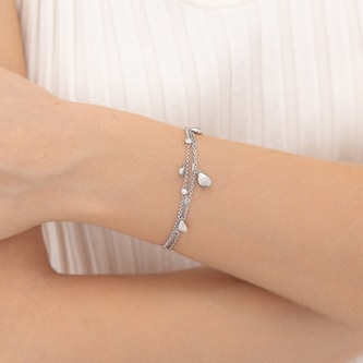 Boss Ladies BOSS Selena Stainless Steel Droplet Charm Bracelet Boss Ladies BOSS Selena Stainless Steel Droplet Charm Bracelet