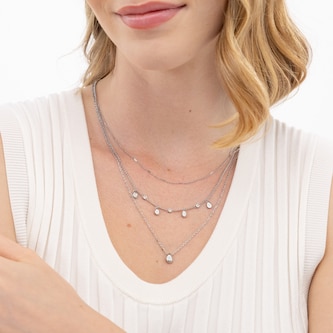 Boss Ladies BOSS Selena Stainless Steel Droplet Charm Necklace Boss Ladies BOSS Selena Stainless Steel Droplet Charm Necklace