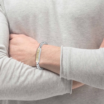 Boss Gents BOSS Devon Two Tone Chain Bracelet Boss Gents BOSS Devon Two Tone Chain Bracelet