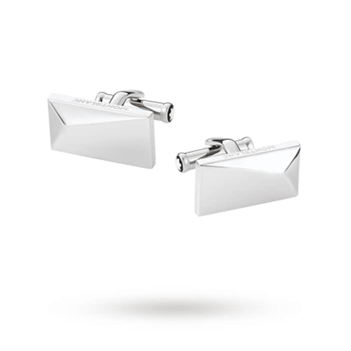 Montblanc Sculptural Rectangular Stainless Steel Cuff Links