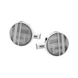 Montblanc Contemporary Striped Stainless Steel Cuff Links
