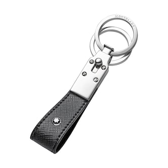 Montblanc Sartorial Black Leather Key Fob Montblanc Sartorial Black Leather Key Fob