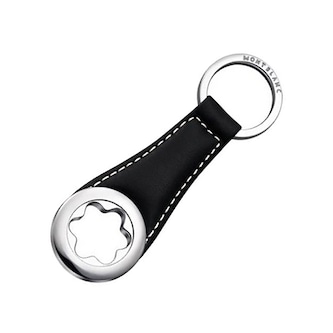 Montblanc Black Leather Keyring Montblanc Black Leather Keyring