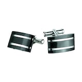 Montblanc Sterling Silver and Black Ceramic Cuff Links
