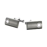 Montblanc Stainless Steel and Gunmetal Cuff Links