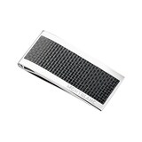 Montblanc Stainless Steel and Black Carbon Money Clip