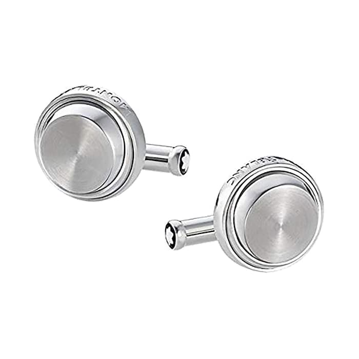 Montblanc Sculptural Round Stainless Steel Cuff Links