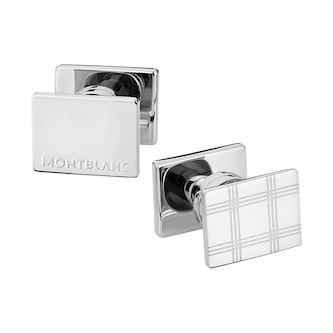 Montblanc Stainless Steel Rectangular Cuff Links Montblanc Stainless Steel Rectangular Cuff Links