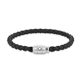 Montblanc 3 Rings Bracelet Soft Leather Black